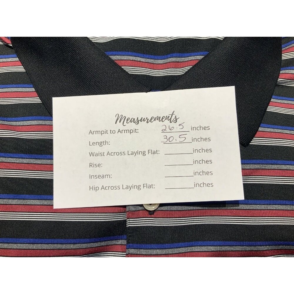 Peter Millar Polo XXL Mens Black Gray Striped Short Sleeve Summer Comfort - Picture 9 of 9